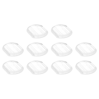 Earring Pads, 40pcs - Silicone Comfort Clip-on Earring Backs (Clear,15x12mm)