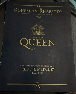 Vtg Queen ''Bohemian Rhapsody'' Sheet Music Special Edition Memory Freddie Mercury