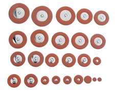 25 Pieces Leather Pads Alto Sax Pads Replacement Set Saxophone Repair Parts Brow