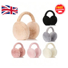 Earmuffs Ladies Winter Ear Warmers Soft Plush Solid Color Outdoor Coldproof UK