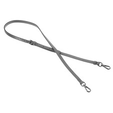 Leather Adjustable Replacement Bag Straps, Graphite Grey, Black Buckle