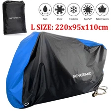 Motorcycle Bike Scooter Cover Waterproof Outdoor Sun Rain Dust UV Protect L Size