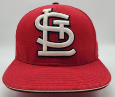 St. Louis Cardinals Red New Era 59Fifty Fitted Size 7 5/8 Wool Hat Jumbo Logo