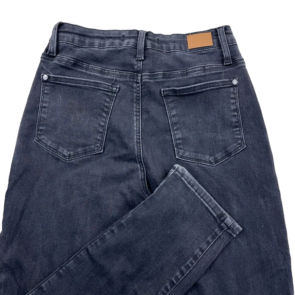 Judy Blue Jeans Women 7 28 Boyfriend Fit Black Wash Stretch Denim Faded Pants - Image 2 of 4