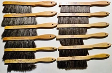 Lot of 12 Vintage Horse Hair Sterilized Drafting Duster Brushes Alvin/Bruning