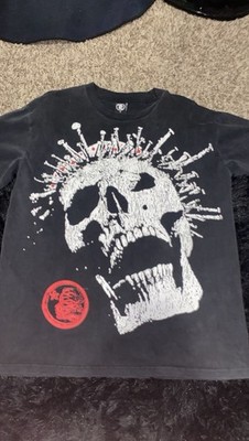 Hellstar Skeleton Crown T-Shirt Size Small Black Graphic Tee 100% Authentic