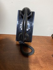 VTG Rotary Dial Telephone Western Electric Bell System Black Wall Mount UNTESTED