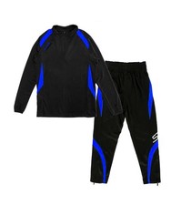 Boys Quick Dry Long Sleeve Jogger Set 2 Piece Athletic Tracksuit Black 6-7