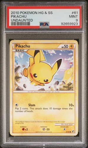 Pikachu graded PSA 9 for sale on eBay