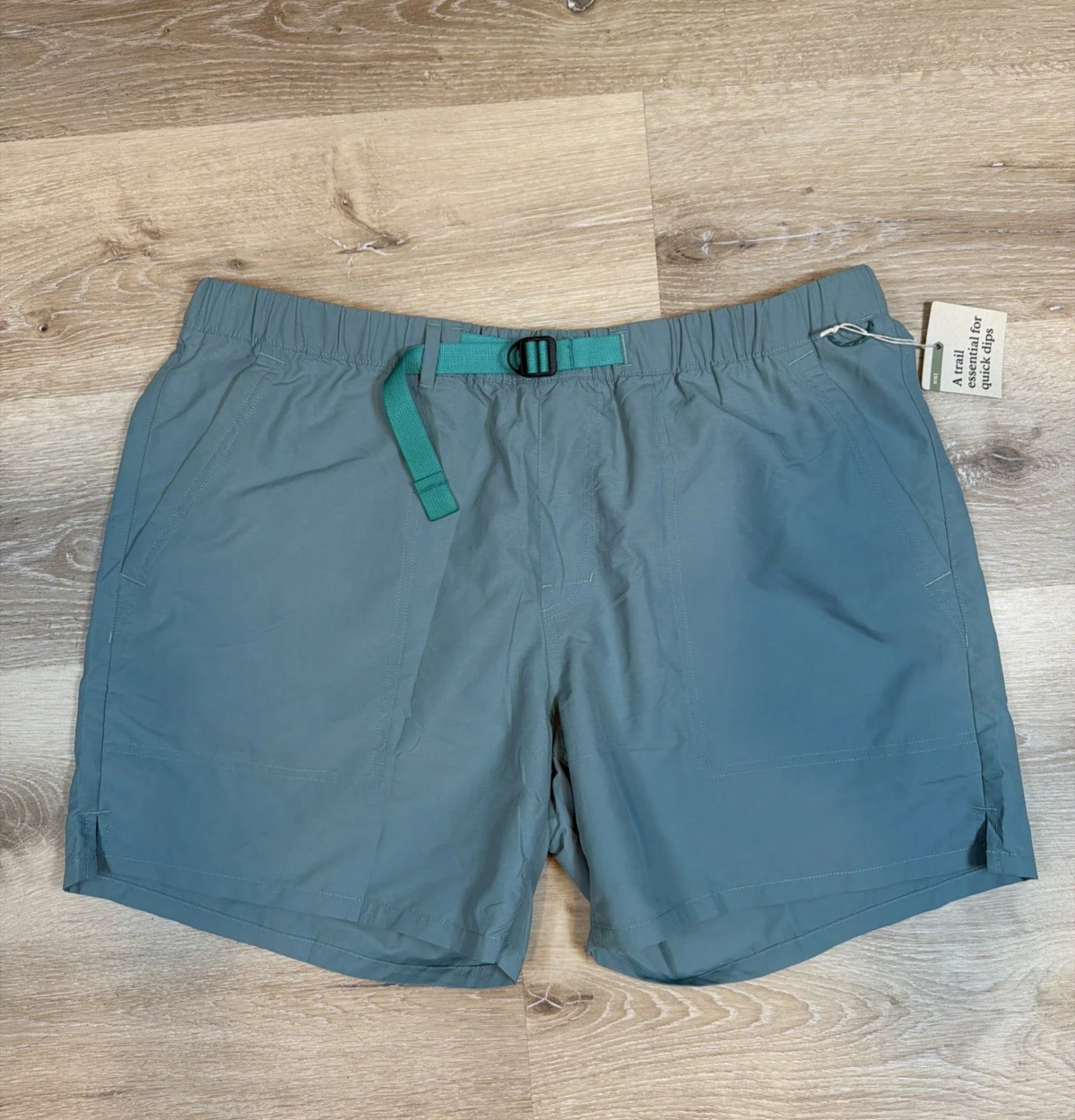REI Mens Trailmade Amphib Shorts L Belted Ripstop Hiking Outdoors