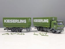 AWM 1:87 MB SK Wechselpritschen-Hängerzug Kieserling Spedition Resedagrün #AK27