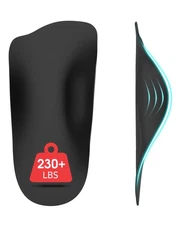 Plantar Fasciitis Relief High Arch Support Inserts Women Men 3/4 Length,Thin ...