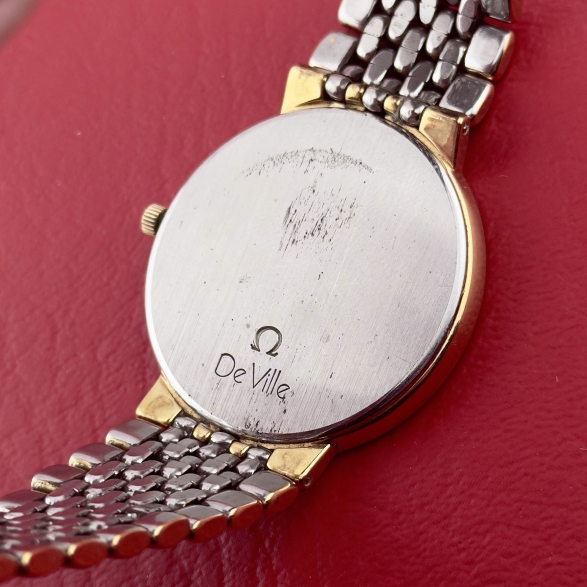 オメガ デビル 395 0875 Vintage 1980s Omega De Ville Quartz- Two Tone - Ref 395.0875