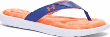 Under Armour Girls Marbella VII Flip Flops Foam Sandals Thong Blue 3022735 2Y