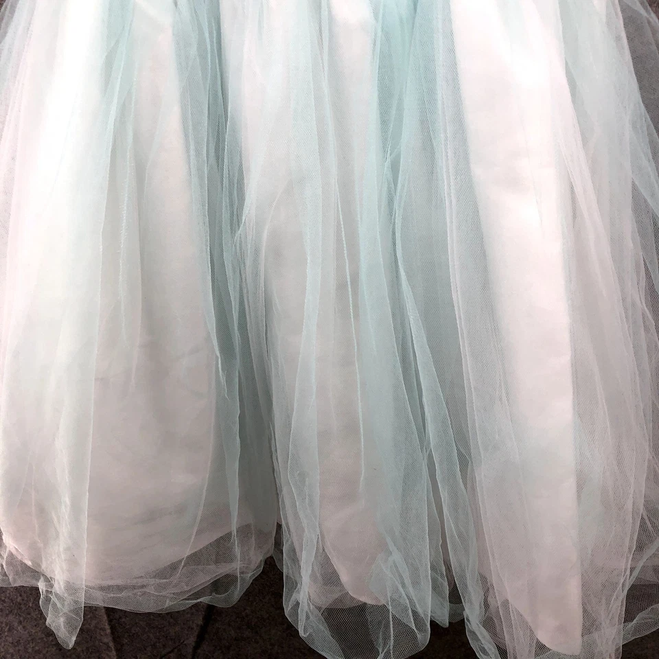 Vestido de Fiesta Formal Marmellata Niñas 5T Azul Tul Sin Mangas Lentejuelas Bordado Foto 4 de 4