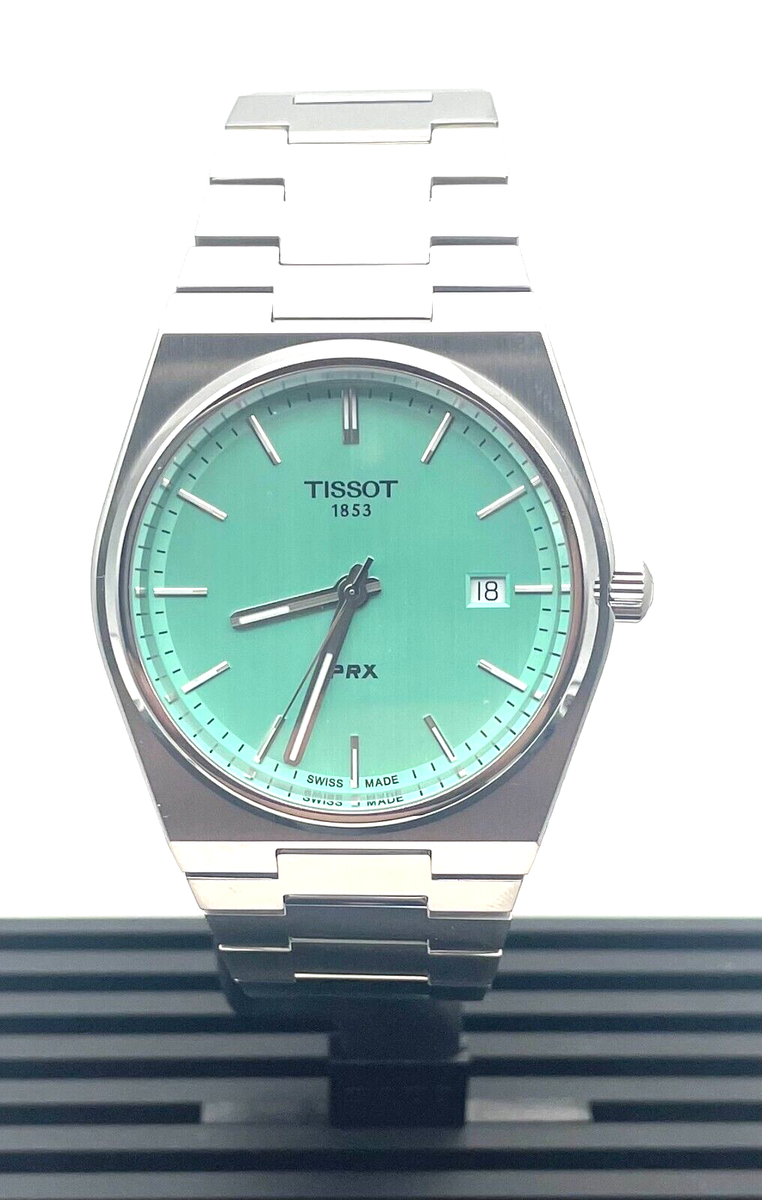 Tissot PRX Quartz Light Green Dial Grey Strap Men's Watch Tissot PRX Quartz Light Green Dial Grey Strap Men's Watch