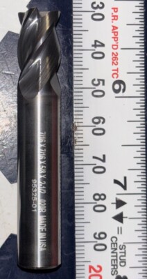 BENCHMARK 7/16  Carbide Endmill 4FL .020R 7/16x7/16x5/8x2-1/2  5/8 LOC  95325-01