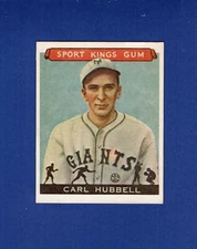 #42 CARL HUBBELL, Giants ~ 1933 Goudey Sport Kings | REPRINT 123 issued 1976 B
