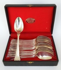 12 BELLES anciennes GRANDES CUILLERES signées CHRISTOFLE modèle FILET Violoné