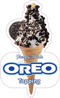 Eiswagen Aufkleber Oreo Topping Kegel Keksanhänger Einheit Decals Sticker