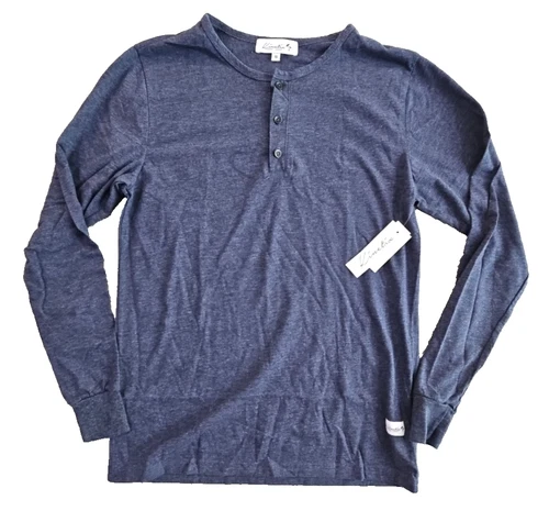 Kinetix Casual Luxury Men's Long Sleeve Henley Size Small Heather Navy NWT - product listing photo