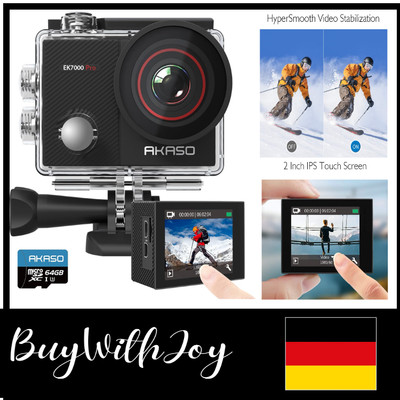 4K Action Cam - 64GB microSD, Profi Video Aufnahme