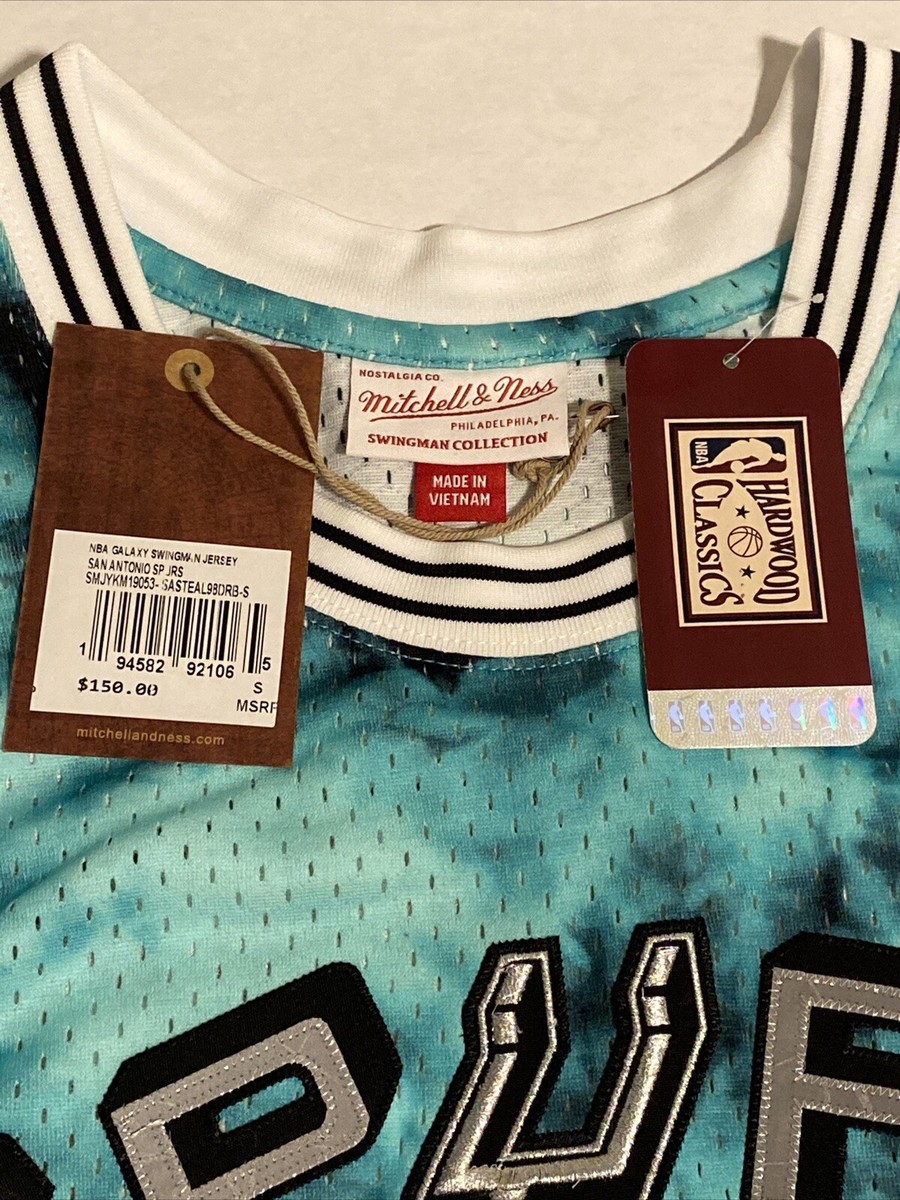 mi San Antonio Spurs Jersey Mitchell & Ness SwIngman Galaxy 98-99