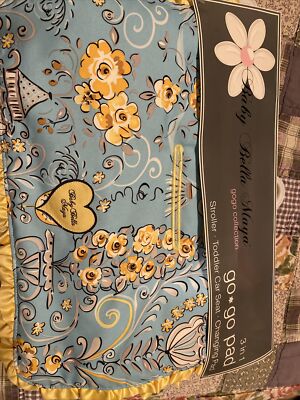Baby Bella Maya 3-in-1 Go Go Pad - Birdy N Bloom Yellow Ruffle Blue Floral Print