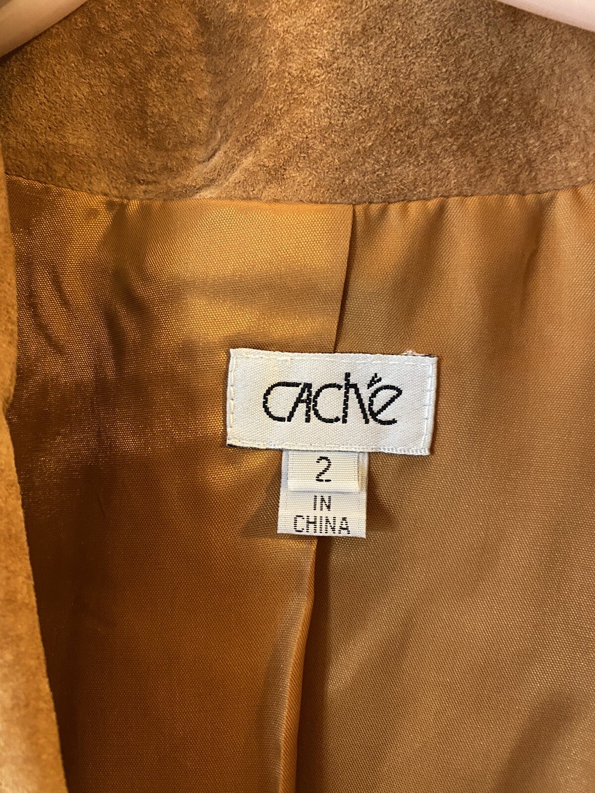 Cache lined Suede Jacket.  Perfect condition!  Si… - image 2