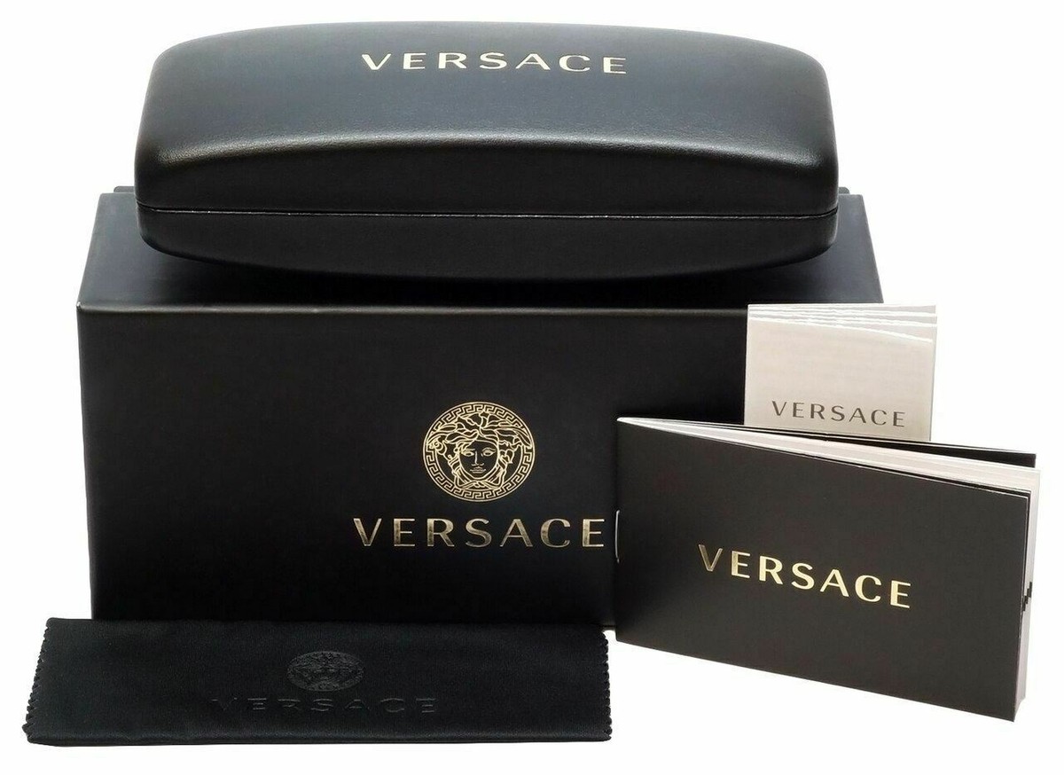 NEW Genuine VERSACE Gold Medusa Havana Dark Brown Lens Sunglasses