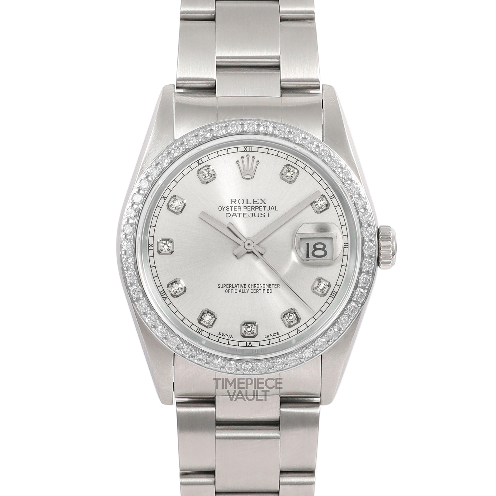 ROLEX MEN DATEJUST STEEL OYSTER SILVER