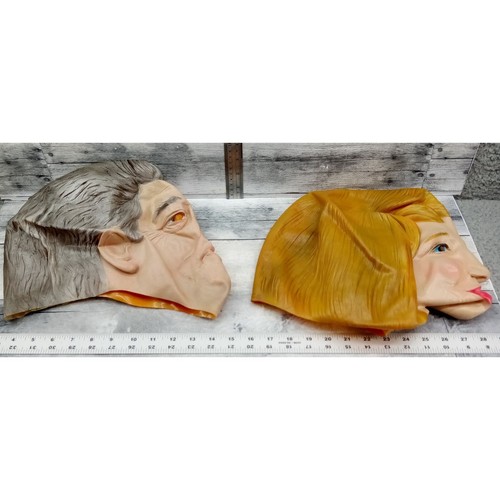 Vintage Bill and Hillary Clinton Halloween Masks 0473 - Picture 7 of 14