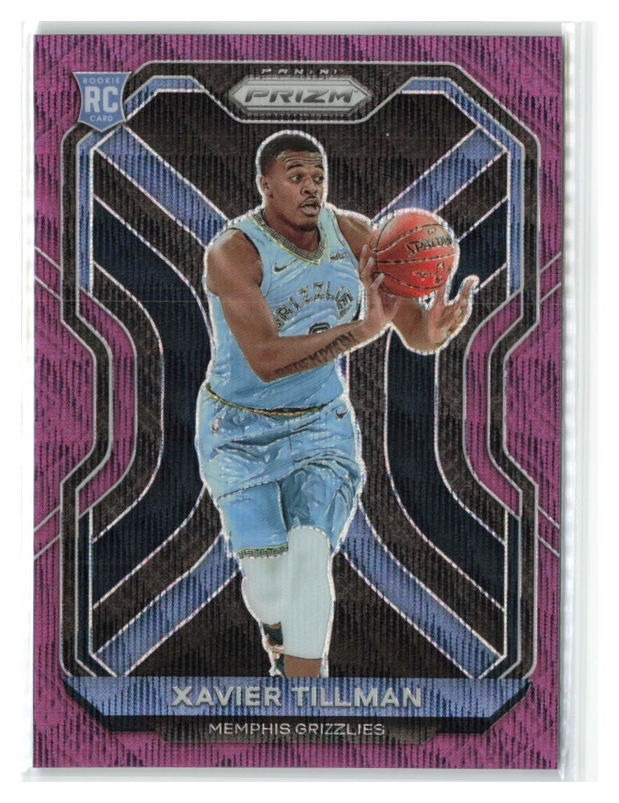 Xavier Tillman 2020-21 Panini Prizm Purple Wave Parallel RC SSP #299 - MEM