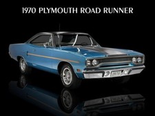 1970 Plymouth Road Runner In Blue Metal Sign 9x12 Ships Free