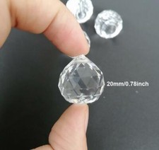 5pcs 20mm Glass K9 Faceted Crystal Ball Pendant Prism Lamp Lighting Part Hanging