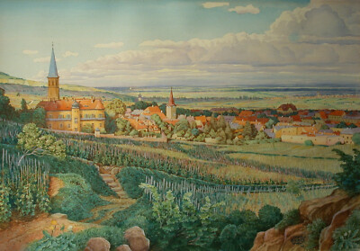 Franz Bilko (1894-1968) View of Gumpoldskirchen.