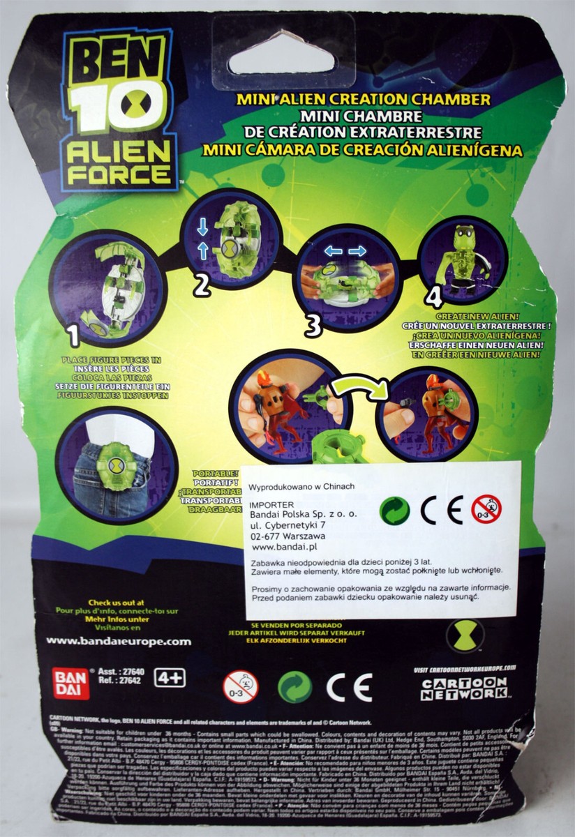 BEN 10 ALIEN FORCE MINI ALIEN CREATION CHAMBER UPCHUCK BANDAI NEW