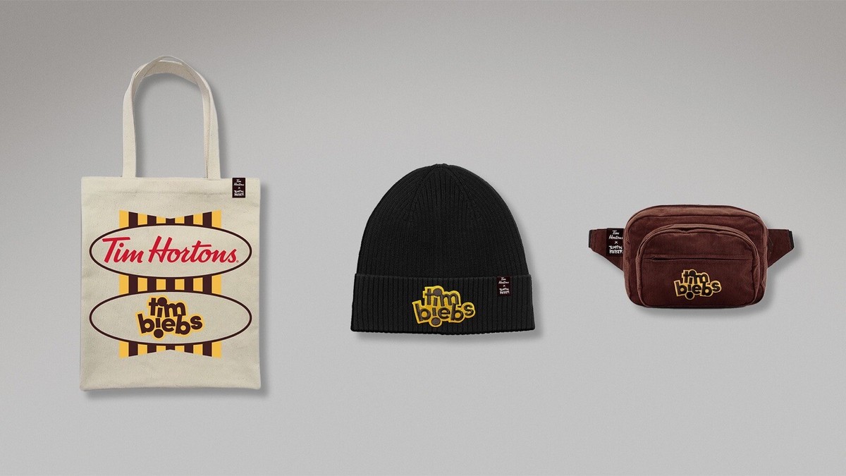 Tim Biebs Justin Bieber & Tim Hortons - Beanie, Bag, Fanny Tim Biebs Justin Bieber & Tim Hortons - Beanie, Bag, Fanny