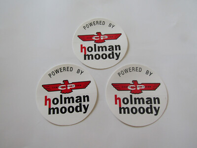 HOLMAN MOODY POWERED BY FORD NASCAR VINTAGE RACING MUSTANG LOGO DECALS 3X 3 INCH