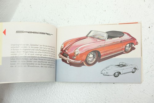 Porsche 356 Pre A Carrera Spyder Speedster Broschüre ca 1956 selten Sammler Stüc - Bild 7 von 17