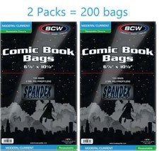200 - BCW Current Modern Resealable 2-Mil Polypropylene Comic Book Bags 