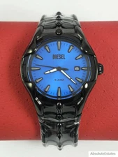 NEW Diesel Vert Limited Edition Black & Blue Mens Watch DZ2198 NIB NWT Box