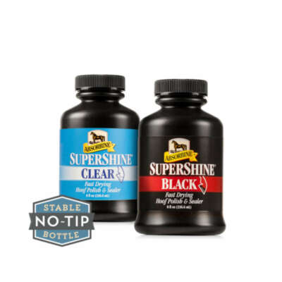 (151,27  /L) Absorbine Supershine Hoof Polish -black- 237ml schwarz für Hufe