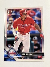 Nick Williams 2018 Bowman Rookie Card #73 Philadelphia Phillies RC