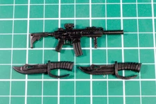 Custom Arsenal pack resin black cast 1:12 M13 Bowie Knives (2)