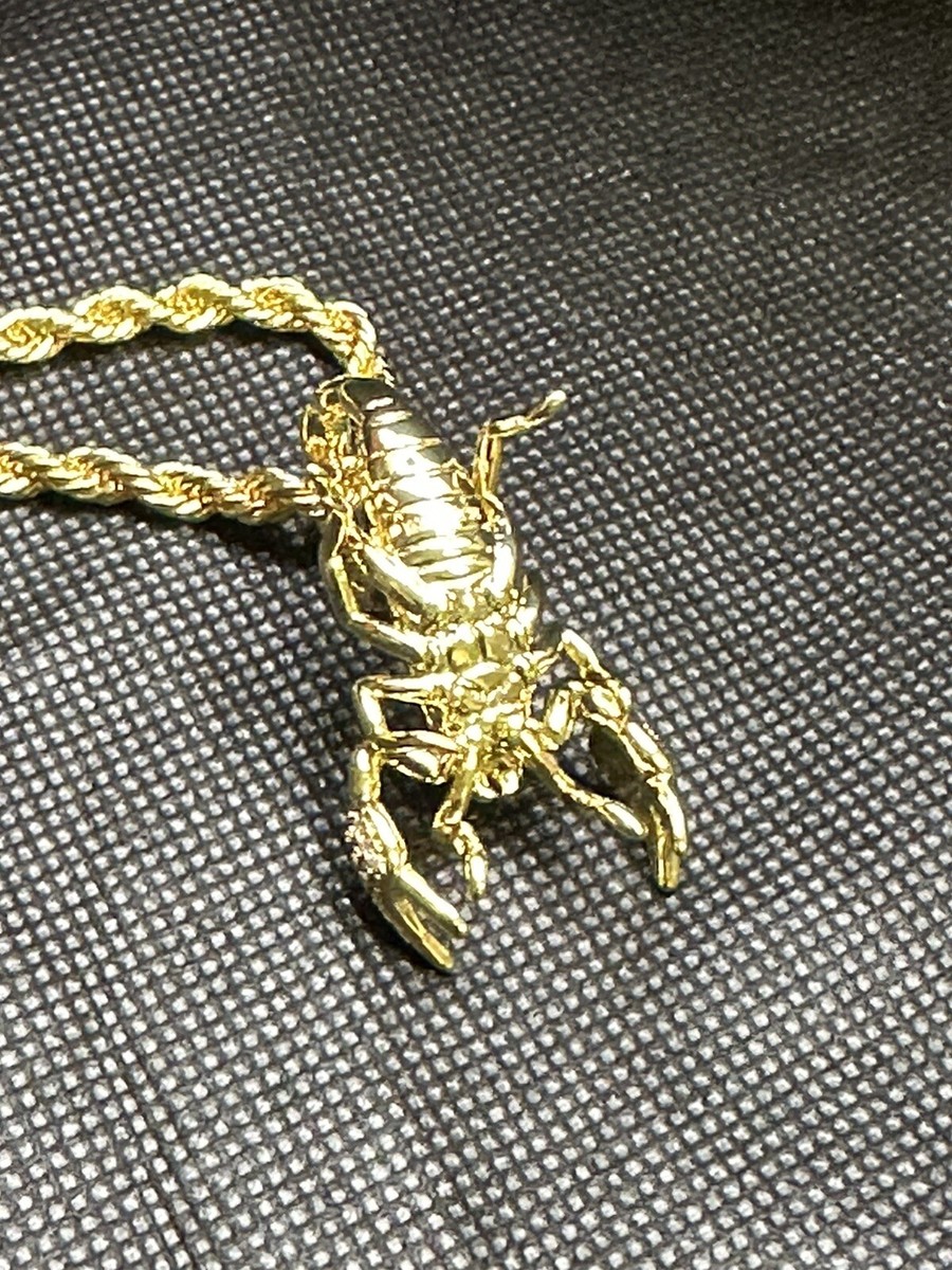 New KING ICE Scorpion King Necklace - 24” 3mm Gold Plated