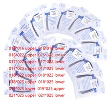 AZDENT Dental Ortho Stainless Steel Natural Form Rectangular Arch Wires 10 Packs