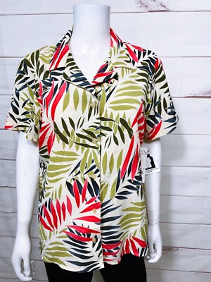 Notations Womens Blouse With Tank Top 2-Fer Twinset Size XL Multicolor