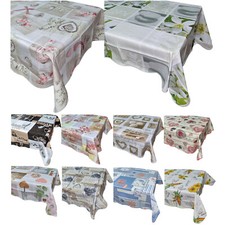 Tovaglia Plastificata Antimacchia Pvc Rettangolare Rotonda 6 12 Posti stampata