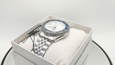 Seiko 5 Sports SBSC017 SKX GMT Automatic White Dial Men Watch New